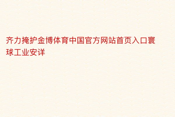 齐力掩护金博体育中国官方网站首页入口寰球工业安详